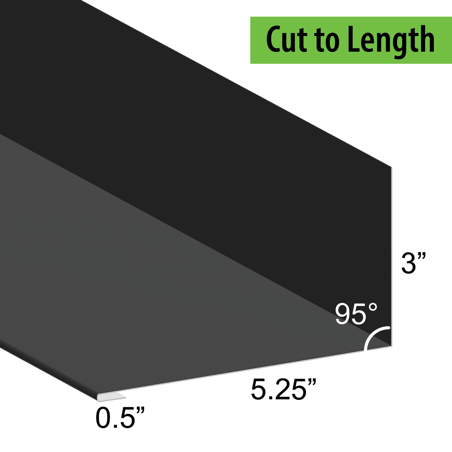 95° Hemmed Angle Flashing - 0.040 Aluminum