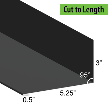 95° Hemmed Angle Flashing - 0.040 Aluminum