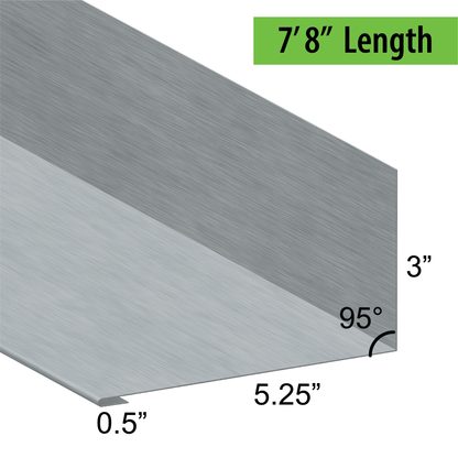 95° Hemmed Angle Flashing - 0.040 Aluminum