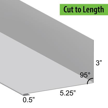 95° Hemmed Angle Flashing - 0.040 Aluminum
