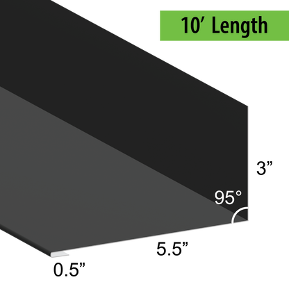 95° Hemmed Angle Flashing - 0.040 Aluminum