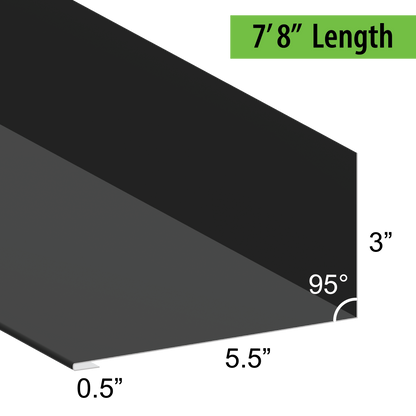95° Hemmed Angle Flashing - 0.040 Aluminum