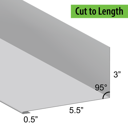95° Hemmed Angle Flashing - 0.040 Aluminum