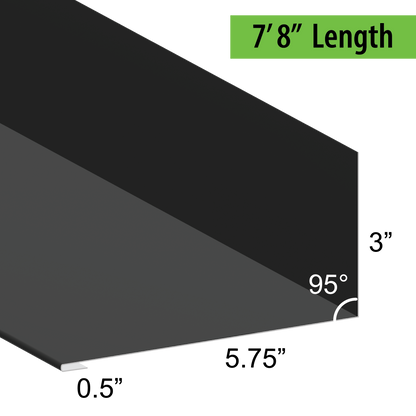 95° Hemmed Angle Flashing - 0.040 Aluminum