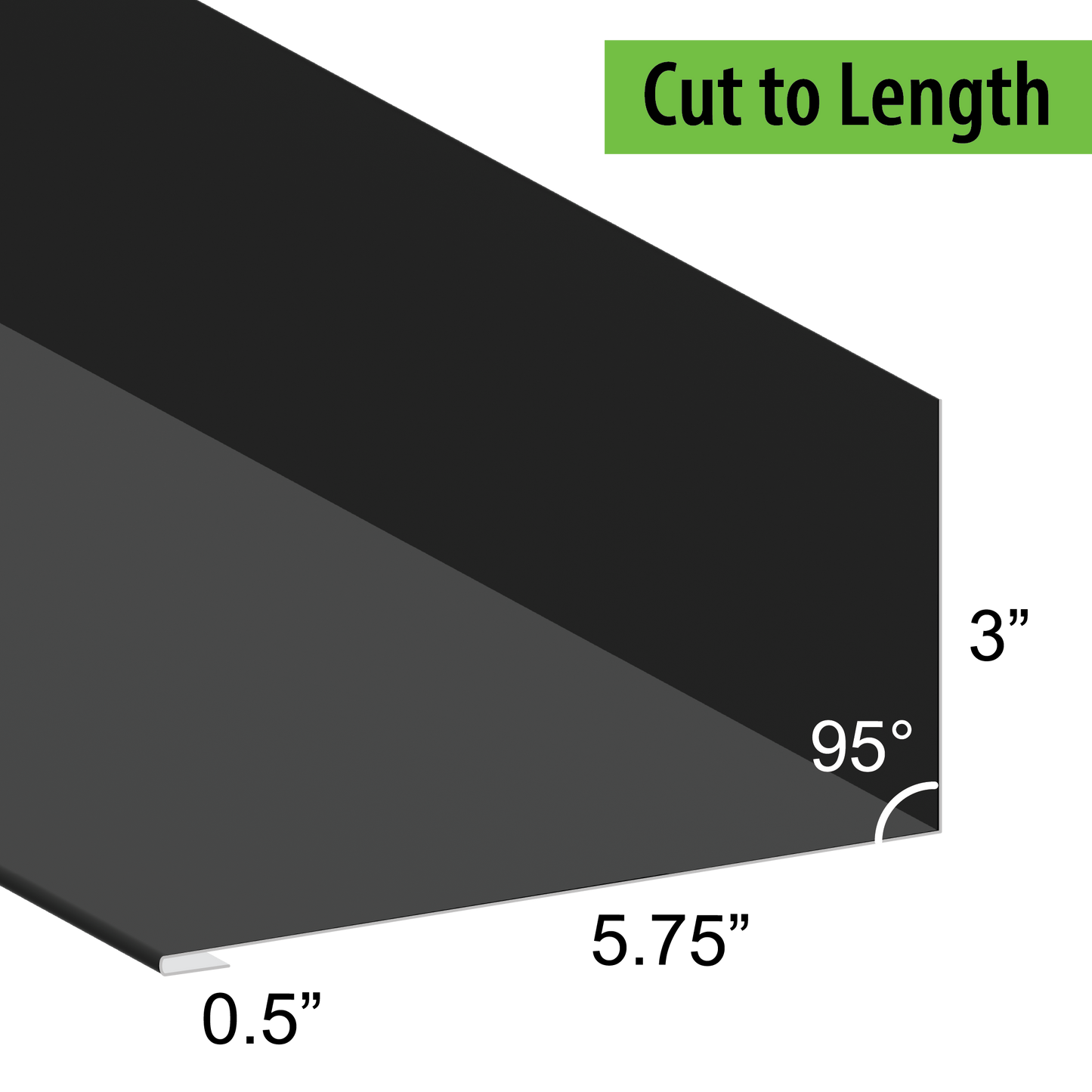 95° Hemmed Angle Flashing - 0.040 Aluminum
