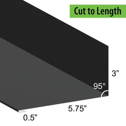 95° Hemmed Angle Flashing - 0.040 Aluminum