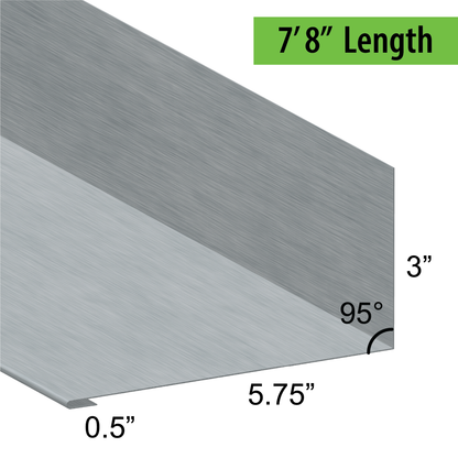 95° Hemmed Angle Flashing - 0.040 Aluminum