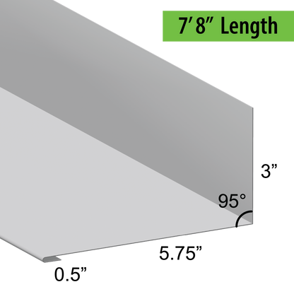95° Hemmed Angle Flashing - 0.040 Aluminum