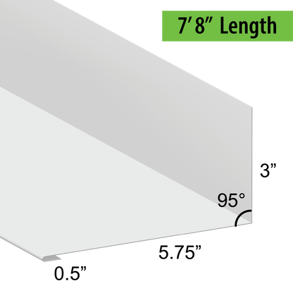 95° Hemmed Angle Flashing - 0.040 Aluminum