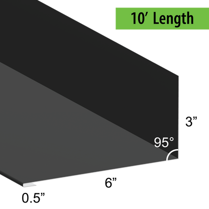95° Hemmed Angle Flashing - 0.040 Aluminum