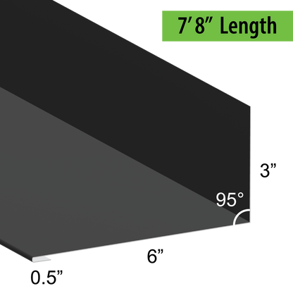 95° Hemmed Angle Flashing - 0.040 Aluminum