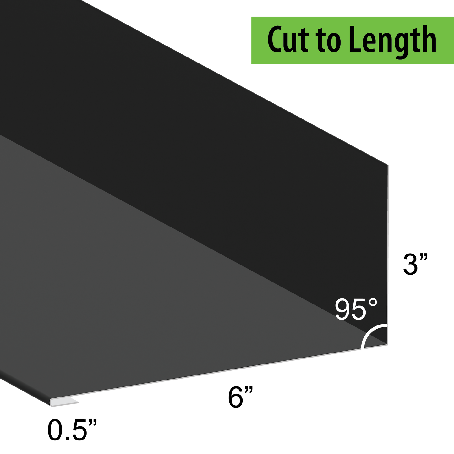 95° Hemmed Angle Flashing - 0.040 Aluminum