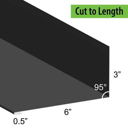 95° Hemmed Angle Flashing - 0.040 Aluminum