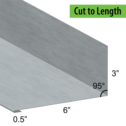 95° Hemmed Angle Flashing - 0.040 Aluminum