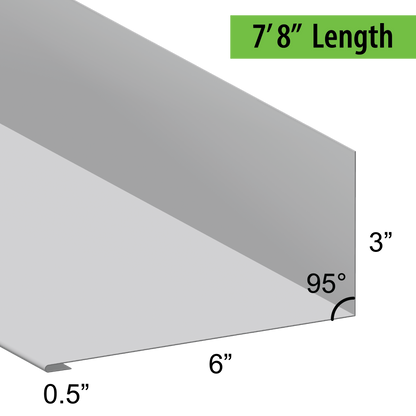 95° Hemmed Angle Flashing - 0.040 Aluminum