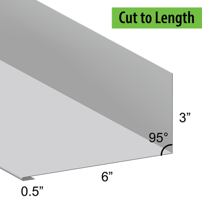 95° Hemmed Angle Flashing - 0.040 Aluminum