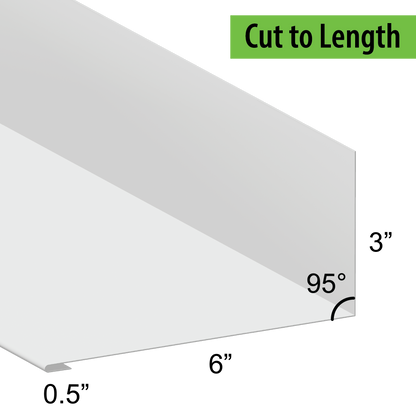 95° Hemmed Angle Flashing - 0.040 Aluminum