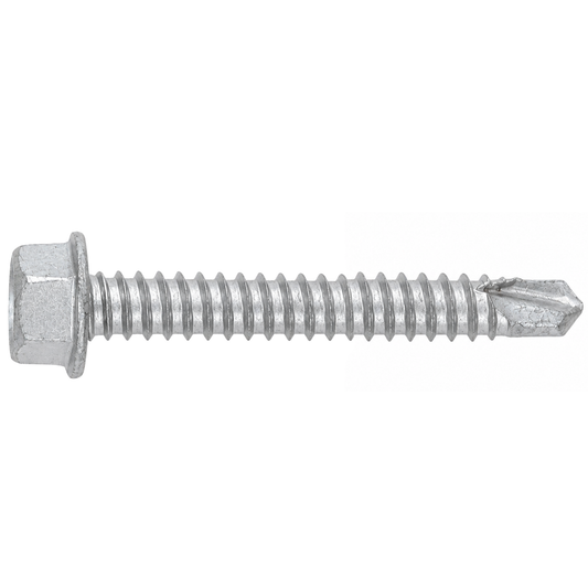 SFS FS3-14 Flex5® Self-Drilling Screw - 1/4" x 2" Hex Washer Head, Grade 5 Carbon (1,000 Pack)