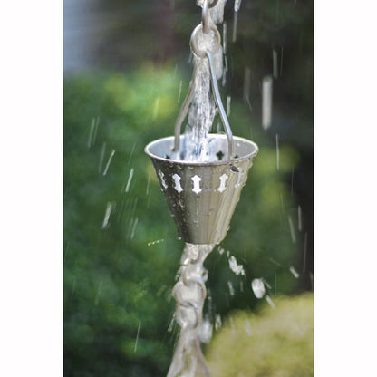 Stainless Steel Rain Chain - Shade Cup - 10'