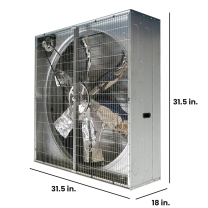 30" Cabinet Exhaust Fan – 0.5 HP Belt Drive (7,000 CFM)
