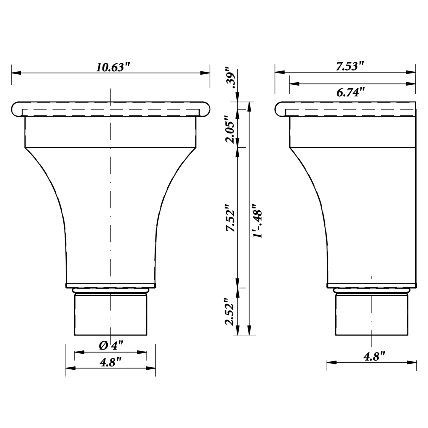 Paris LeaderHead for Copper Half-Round Gutters