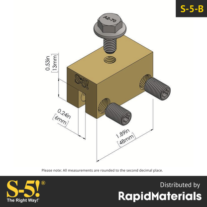 S-5-B Brass Seam Clamp