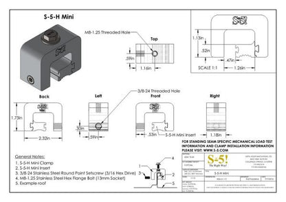 S-5-H Mini Seam Clamp