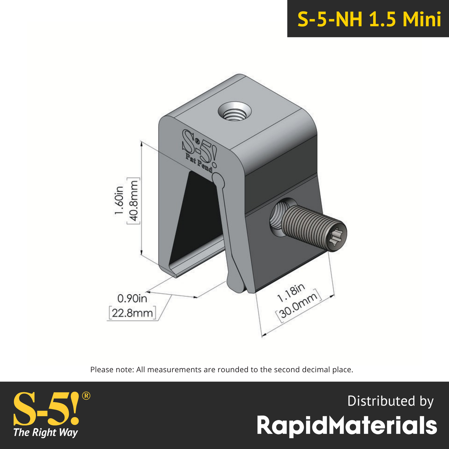 S-5-NH 1.5 Mini Seam Clamp