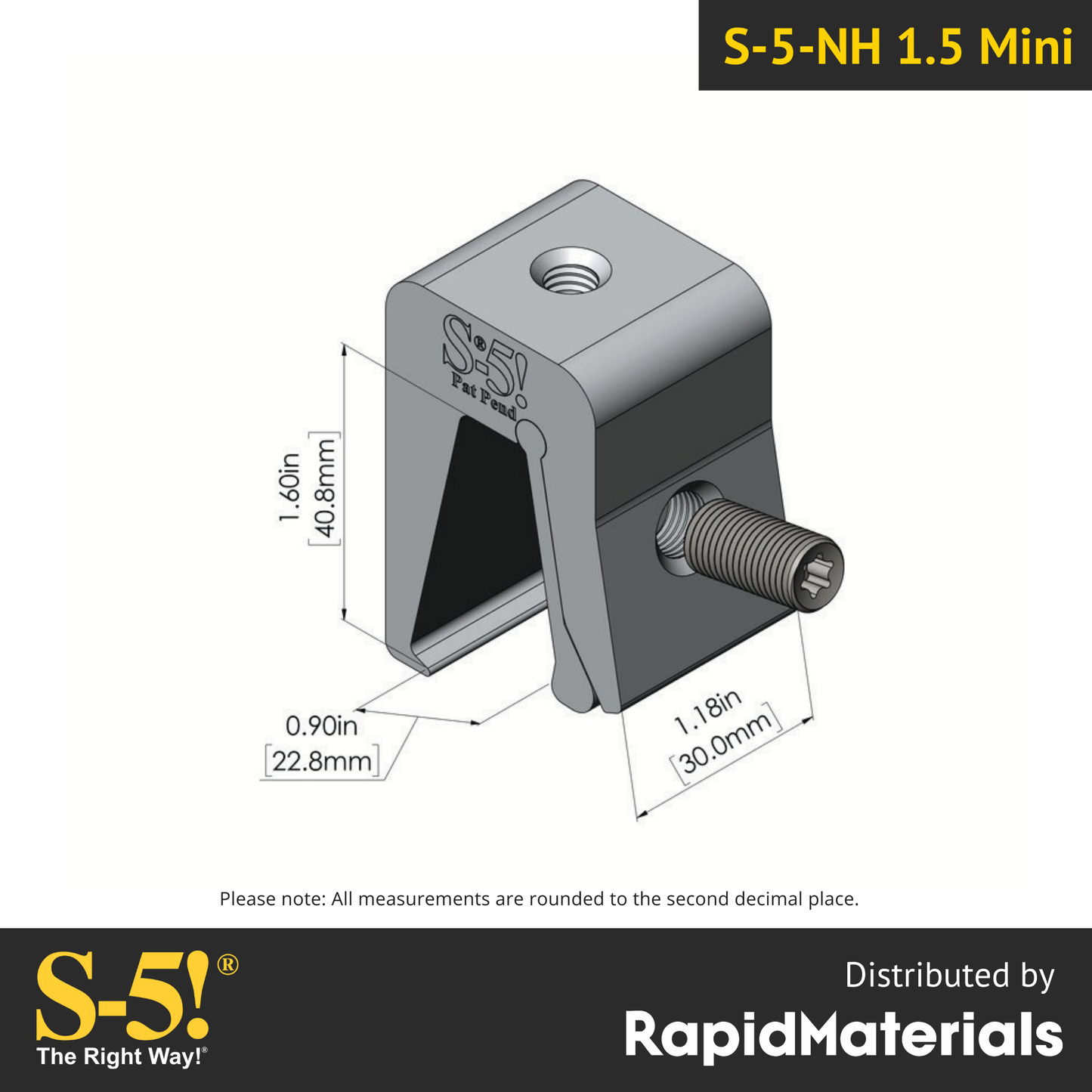 S-5-NH 1.5 Mini Seam Clamp