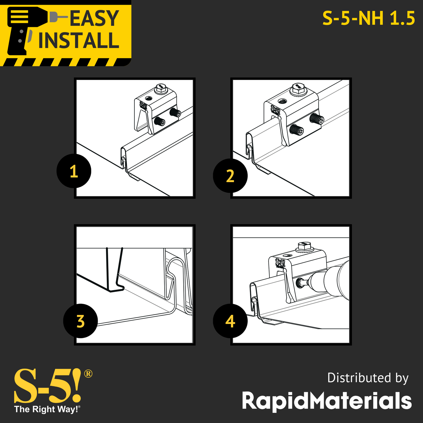 S-5-NH 1.5 Seam Clamp