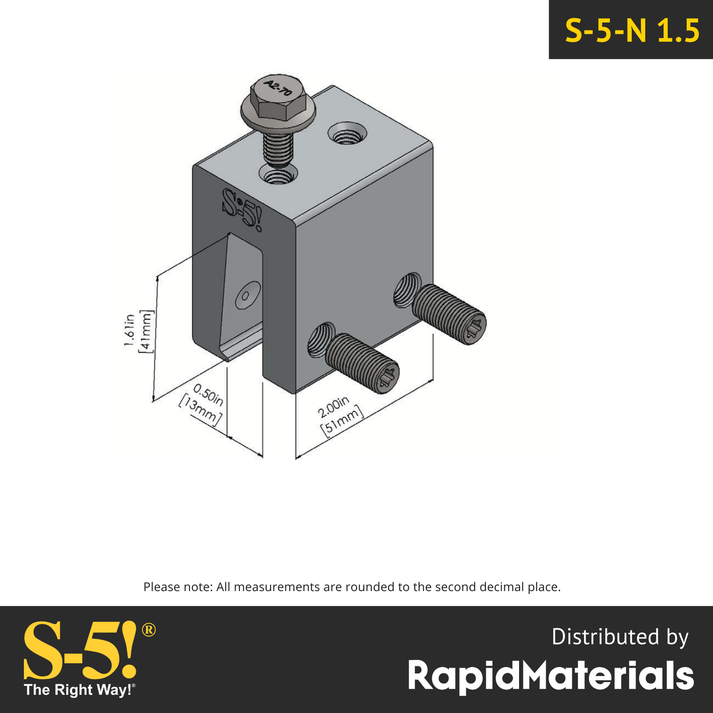 S-5-N 1.5 Seam Clamp