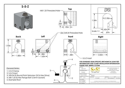 S-5-Z Seam Clamp