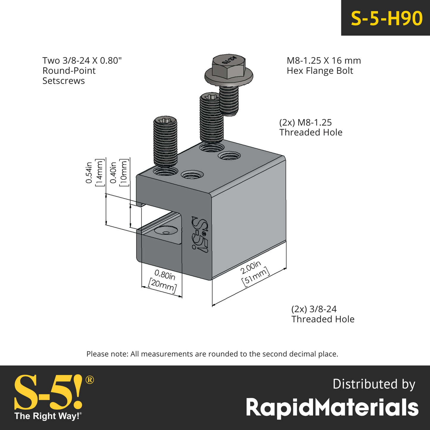 S-5-H90 Seam Clamp