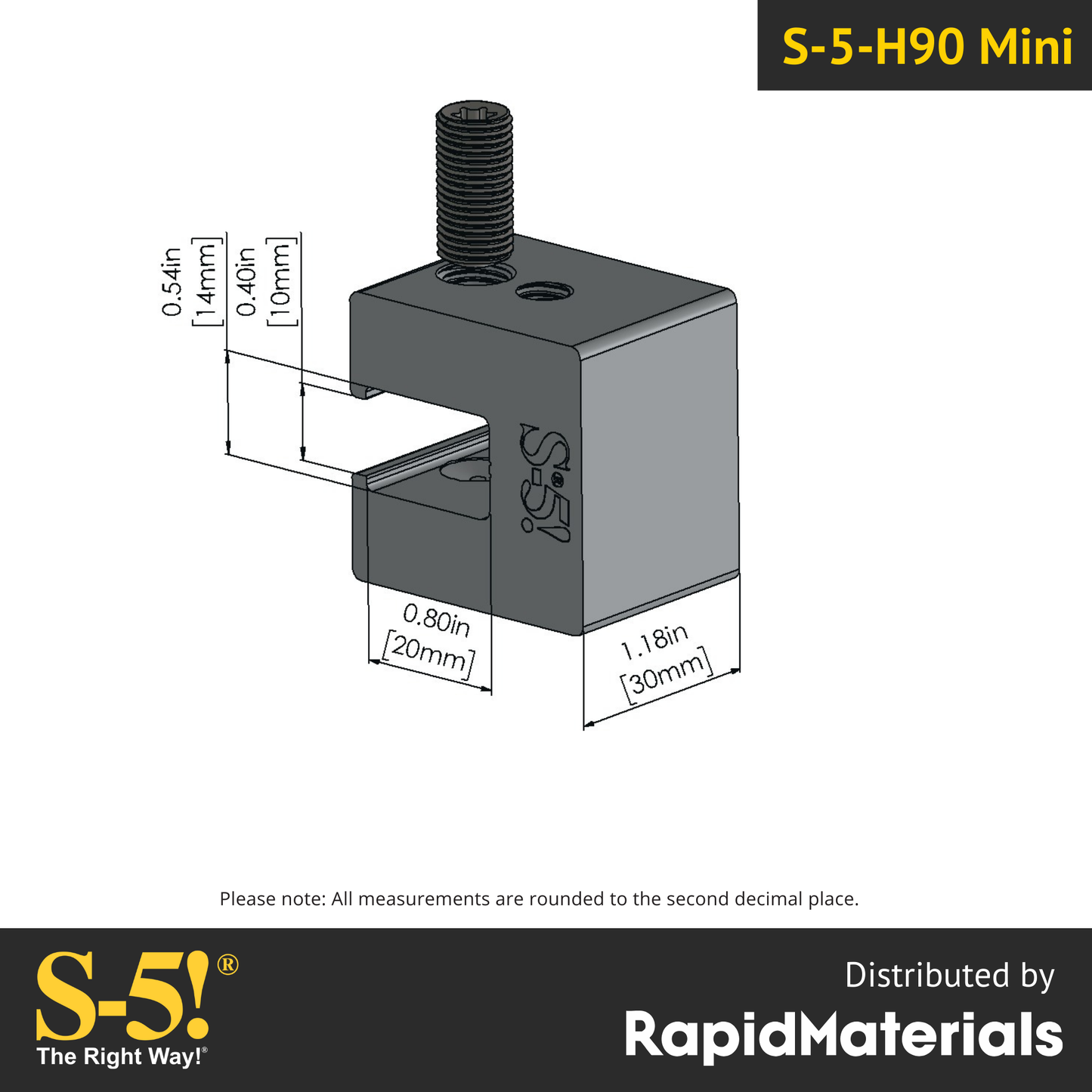 S-5-H90 Mini Seam Clamp