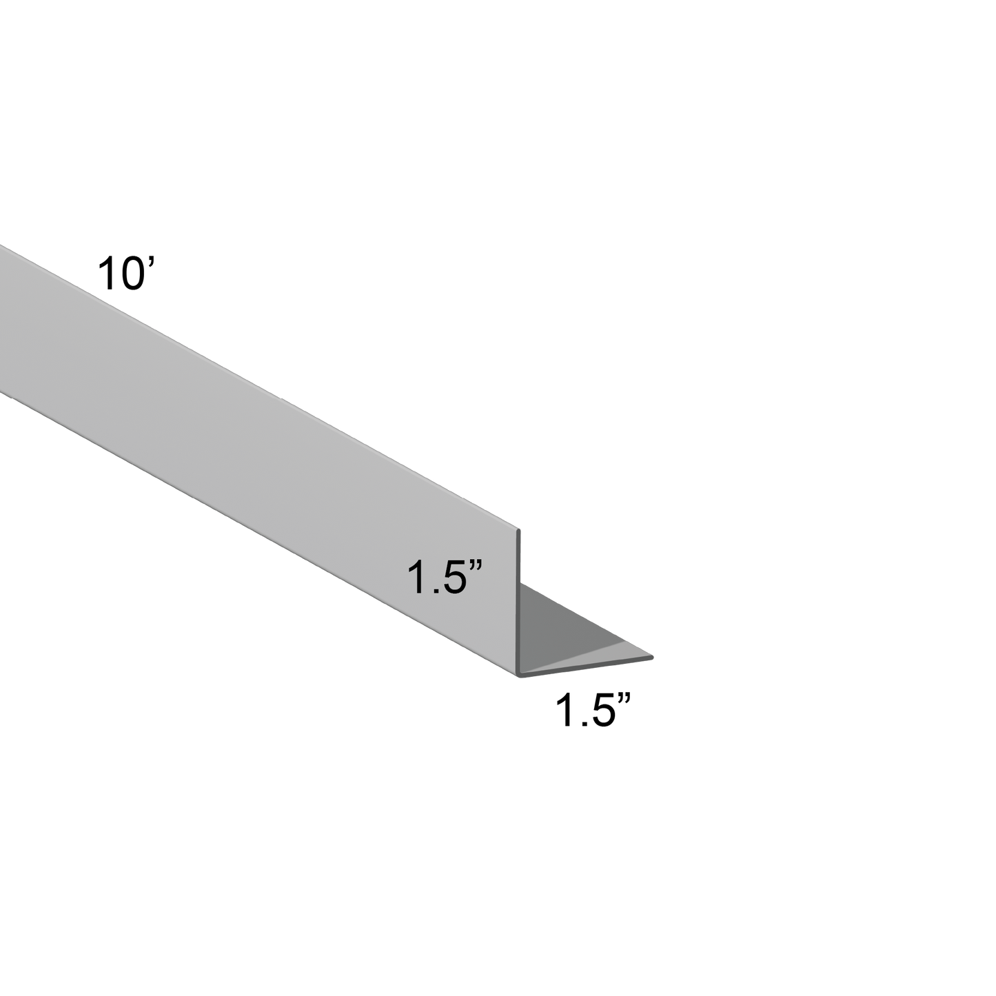 G90 galvanized support angle 1.5 inch depth 10 foot length freight shipping
