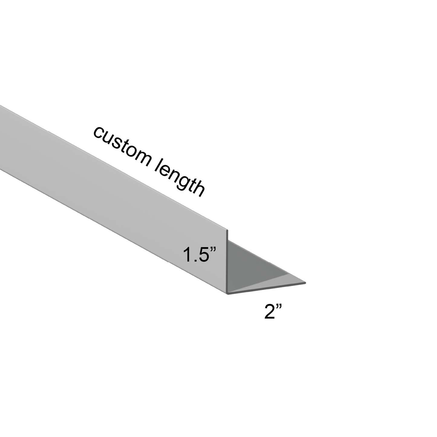 G90 galvanized support angle 2 inch depth custom length cut to size