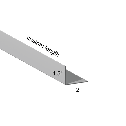 G90 galvanized support angle 2 inch depth custom length cut to size