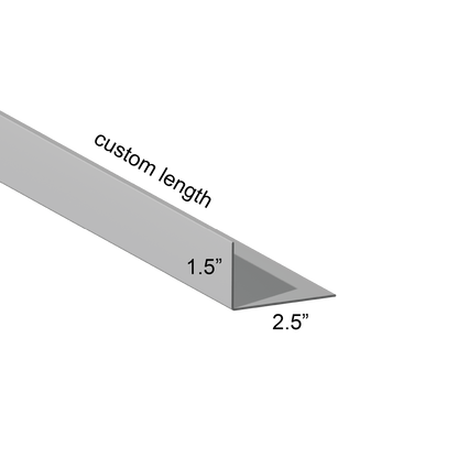 G90 galvanized support angle 2.5 inch depth custom length cut to size