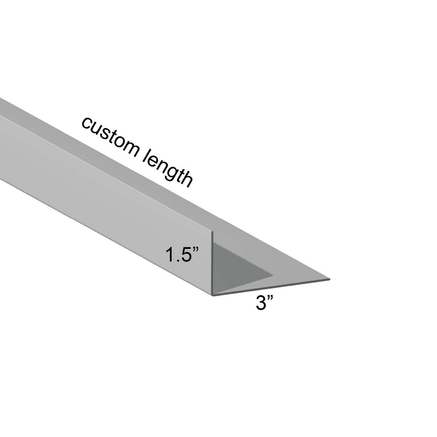 G90 galvanized support angle 3 inch depth custom length cut to size