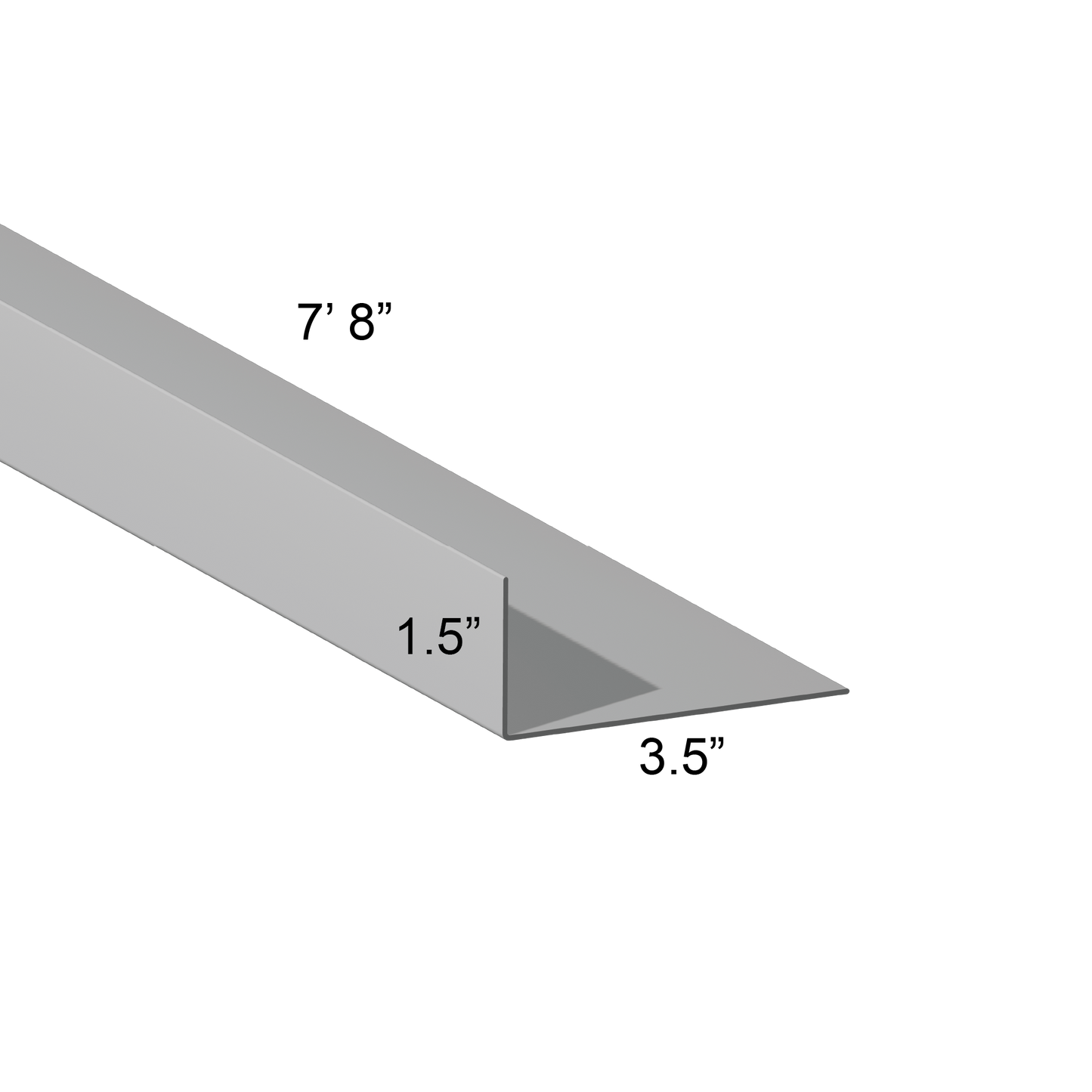 G90 galvanized support angle 3.5 inch depth 7 foot 8 inch length UPS shipping