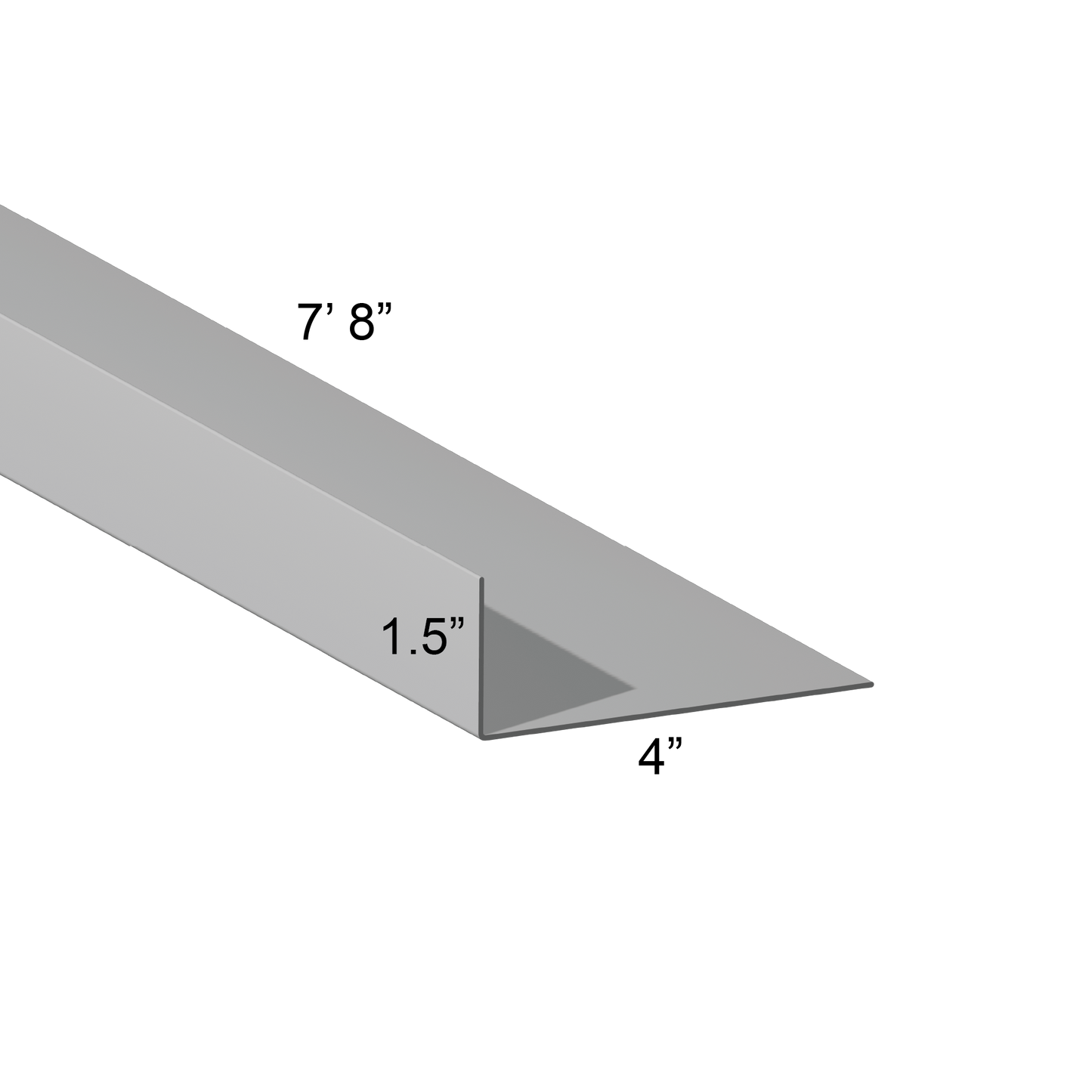 G90 galvanized support angle 4 inch depth 7 foot 8 inch length UPS shipping