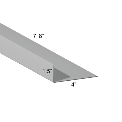 G90 galvanized support angle 4 inch depth 7 foot 8 inch length UPS shipping