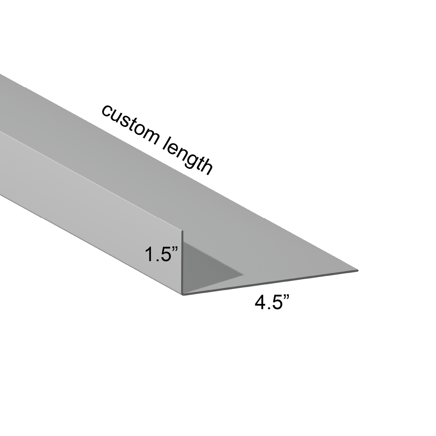 G90 galvanized support angle 4.5 inch depth custom length cut to size