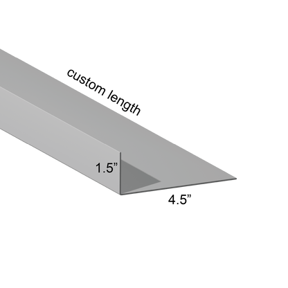 G90 galvanized support angle 4.5 inch depth custom length cut to size
