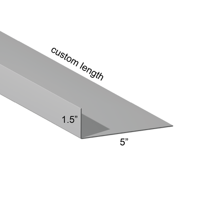 G90 galvanized support angle 5 inch depth custom length cut to size