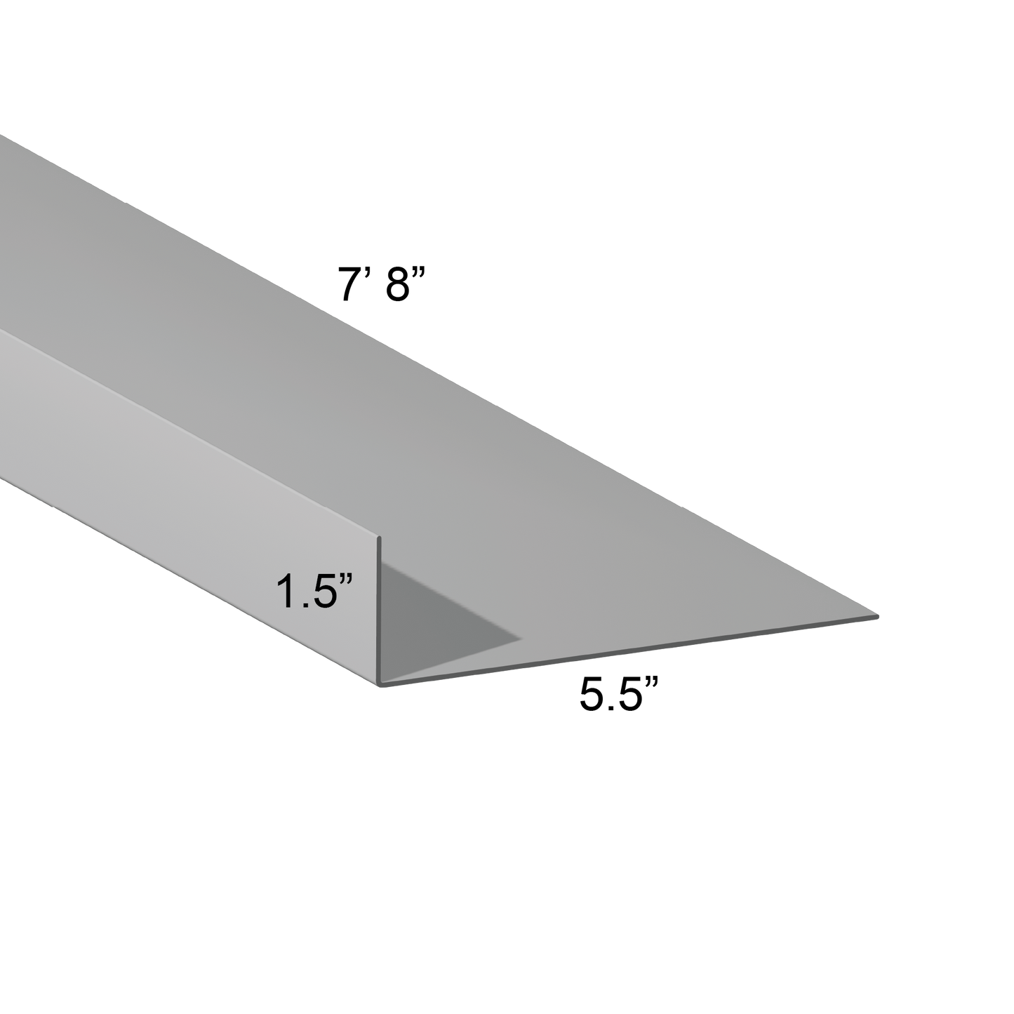 G90 galvanized support angle 5.5 inch depth 7 foot 8 inch length UPS shipping