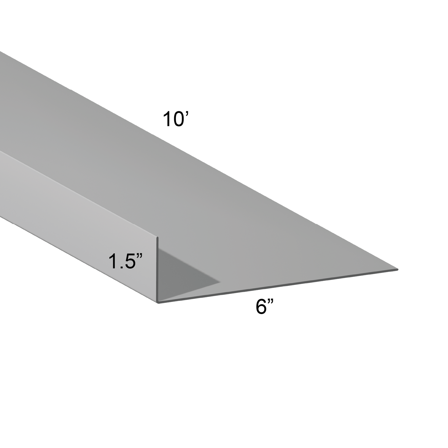 G90 galvanized support angle 6 inch depth 10 foot length freight shipping