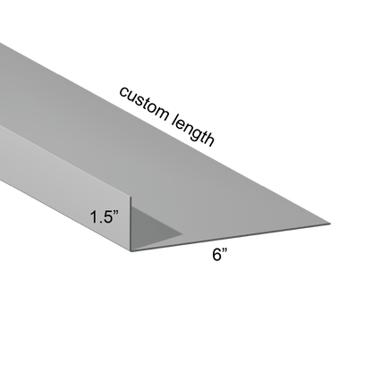 G90 galvanized support angle 6 inch depth custom length cut to size