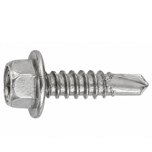 SFS SDA5 #12 Self-Drilling Screw, Hex Washer Head, Full 316 Stainless (500 pack)