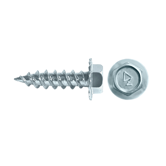 Daggerz #10 x 4" Self-Piercing Screw - Hex Washer Head, Zinc Plated (1,000 Pack)